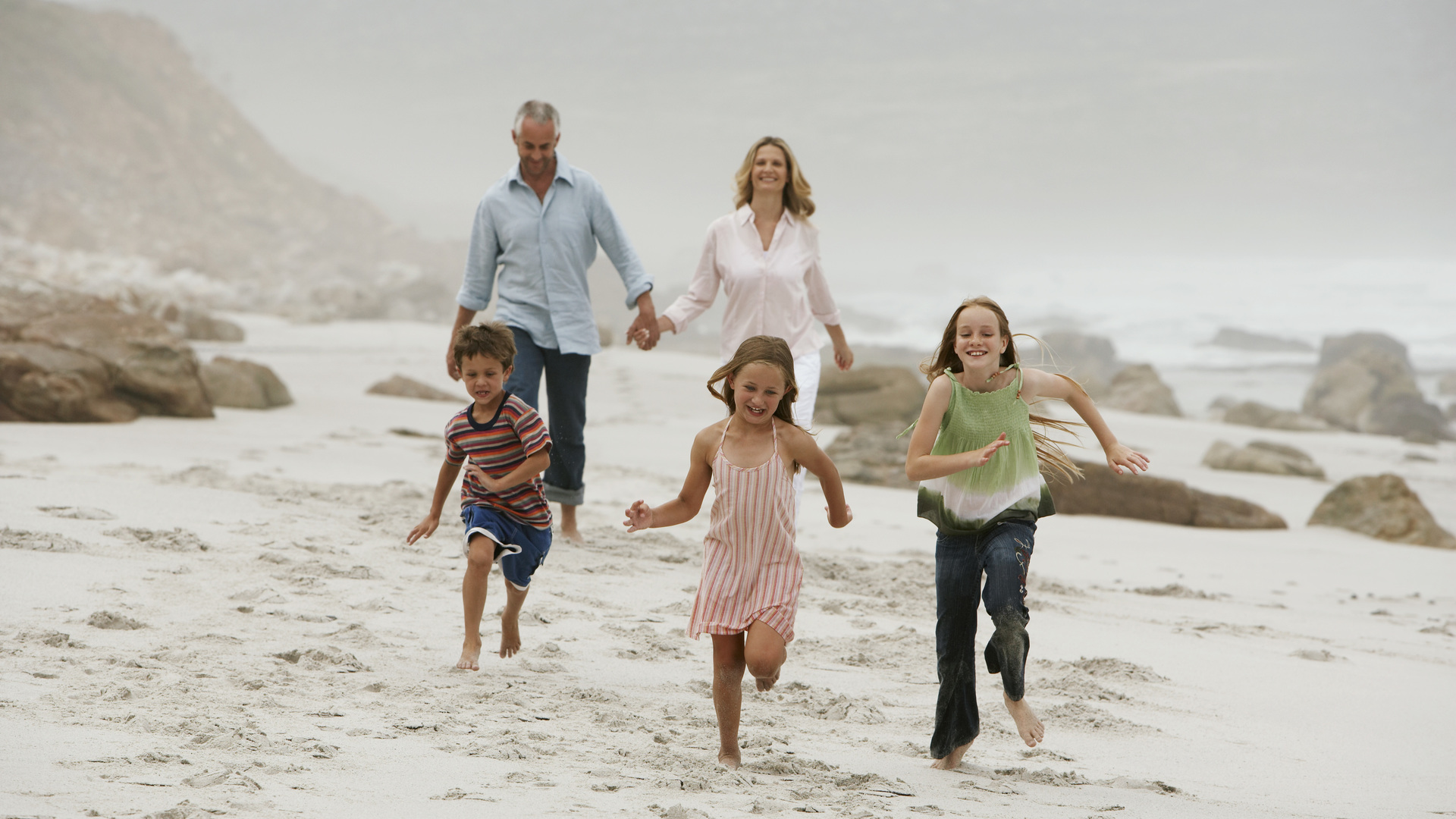 Family on Beach Royalty free: For comercial usage price on demand